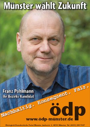 Wechselplakat Kommunalwahlkandidaten 2009 Franz Pohlmann