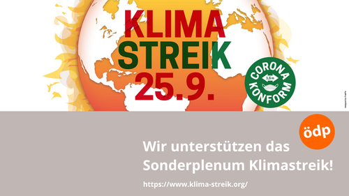 Aufruf zum Klimastreik am 25.9.2020